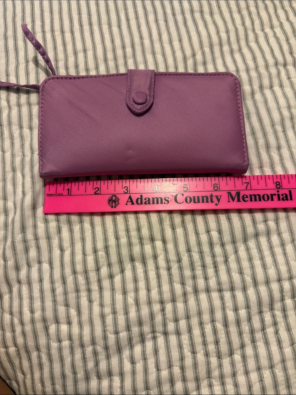 Vera Bradley Nylon Lilac colored Zip Wallet